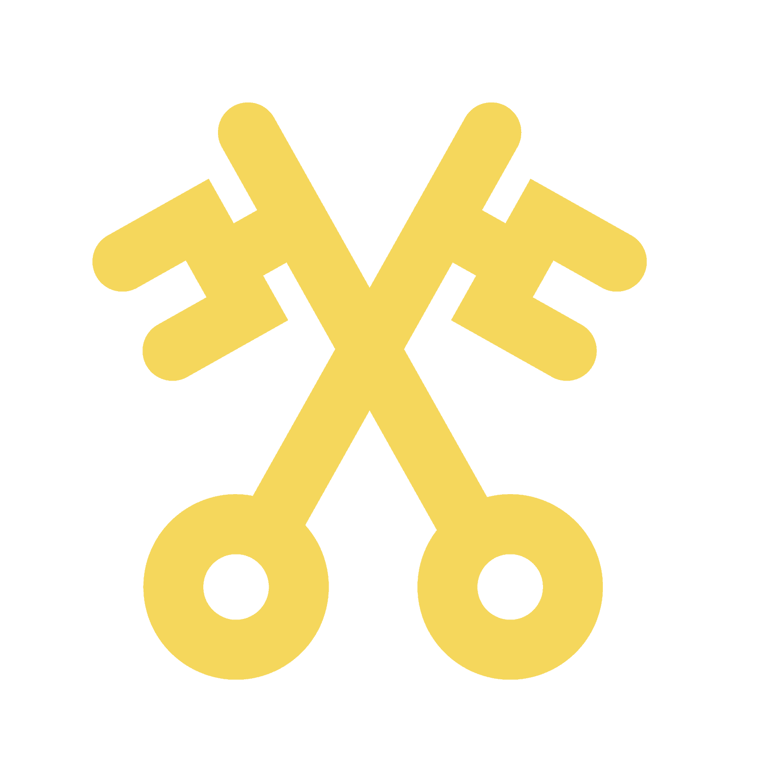 flat illustration of two crossed skeleton keys